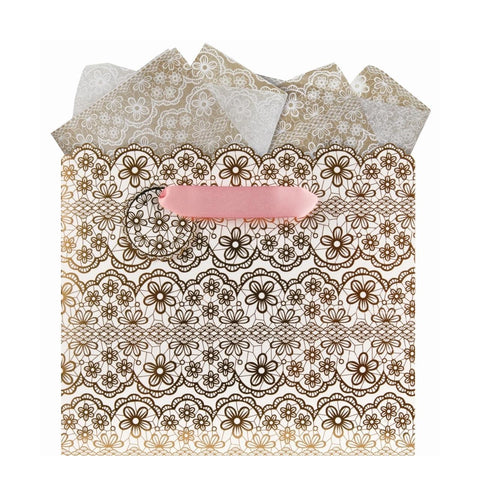 Gilded Lace Gift Bag