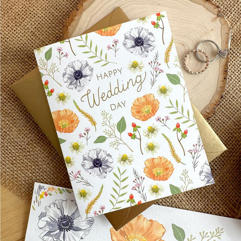 Happy Wedding Day Foil Stamped Card
