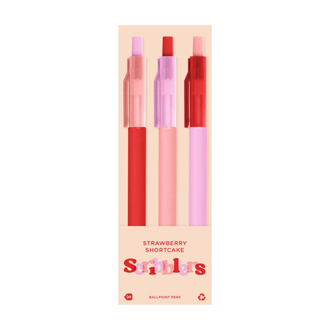 Scribblers Ballpoint Pens, Sets of 3