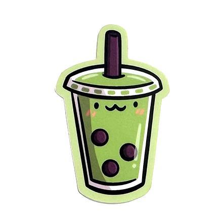 Matcha Bubble Tea Mini Sticker