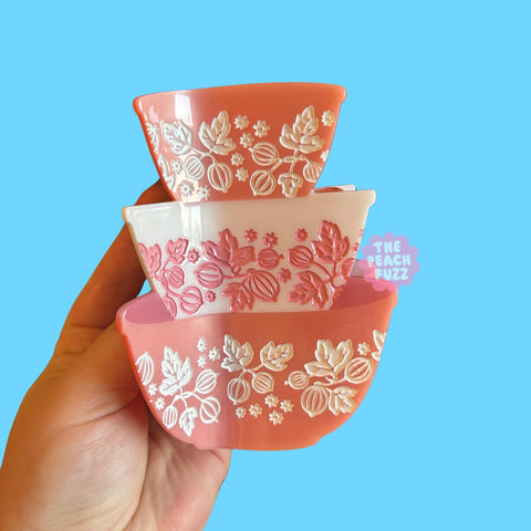 Retro Gooseberry Bowls Hair Claw