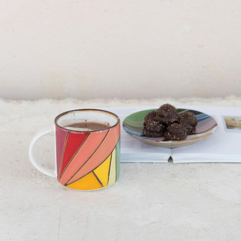 Rainbow Stoneware Mug