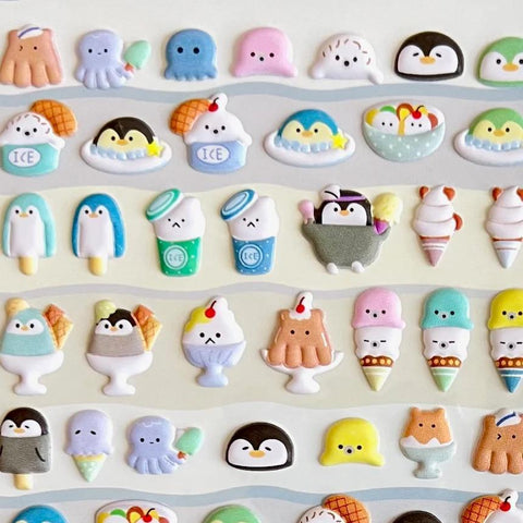Penguin Puffy Stickers