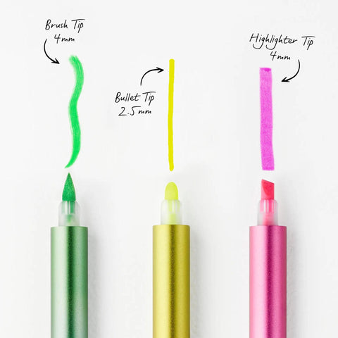 Ori Refillable Highlighter, Orange + Yellow