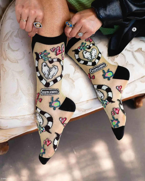 Beetlejuice Sheer Socks