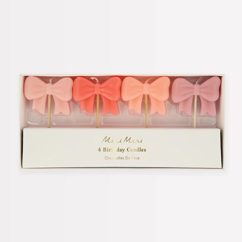 Pink Bow Candles