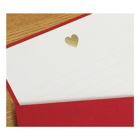 Lucia Foil-Stamped Letterset, Heart