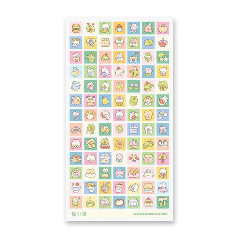 Kawaii Squared Sticker Sheet