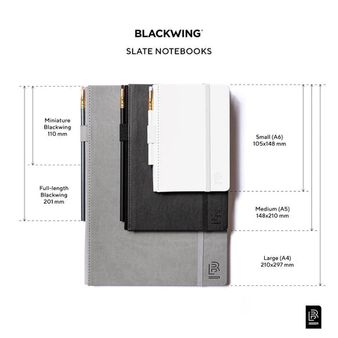 Small Blackwing Slate Blank Notebook, Black