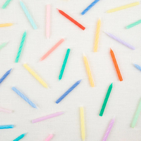50 Rainbow Twisted Mini Candles