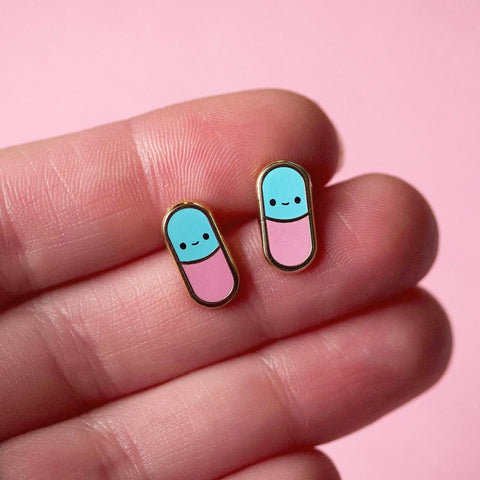 Happy Pill Earrings