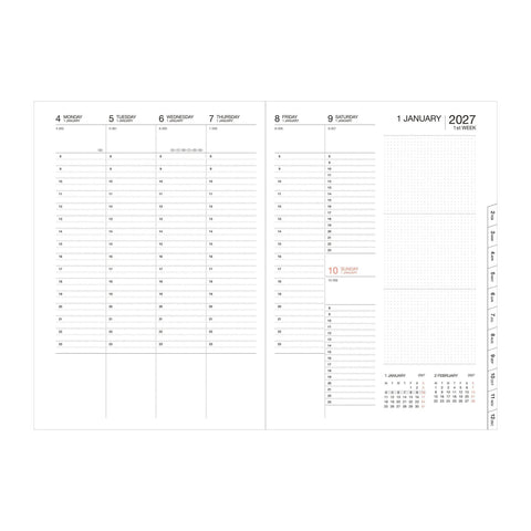 Gradient Pink A5 Weekly Vertical Planner