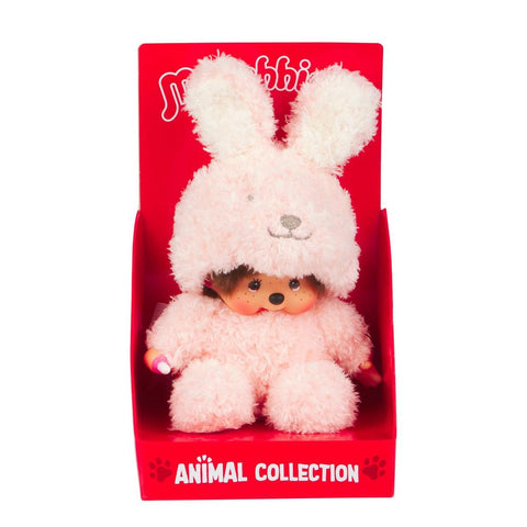 Monchhichi Fluffy Sitting Bunny Plush