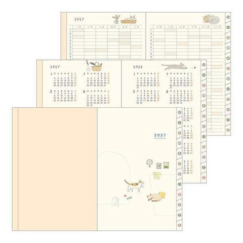 2027 B6 Pocket Diary, Cat