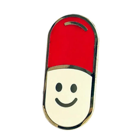 Happy Pill Enamel Pin