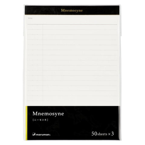 Mnemosyne A5 Notepads, Pack of 3