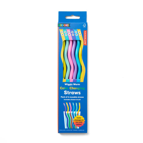 Wiggly Worm Color Changing Straws