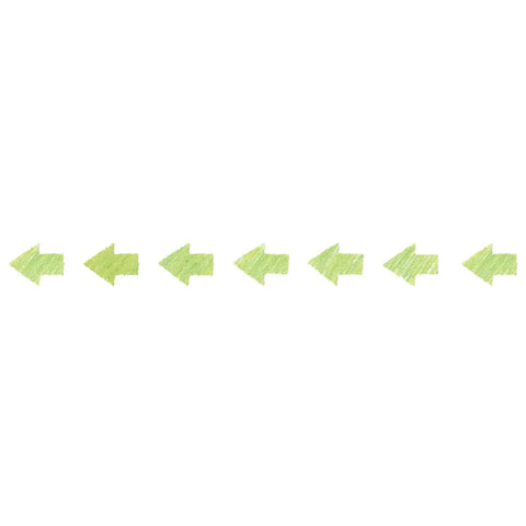 PLUS Petit Deco Rush Tape, Green Arrows