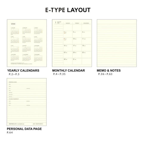 Nähe Square 2025 Monthly Planner, Silver