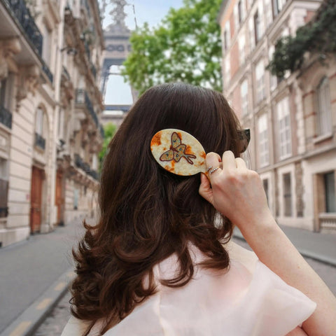 Luna Moth Handbag Hero Hairbrush