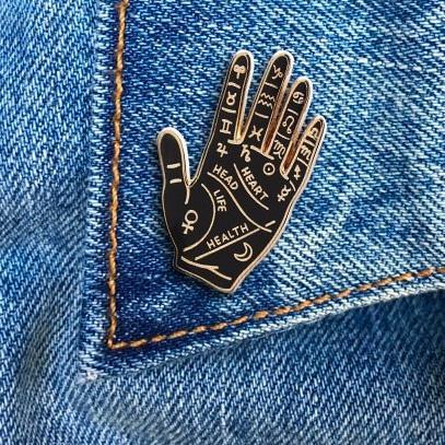 Palm Reading Enamel Pin