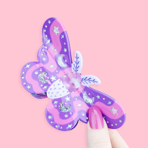 Pastel Moth Hair Claw