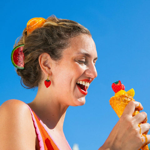 Orange Slice Hair Claw