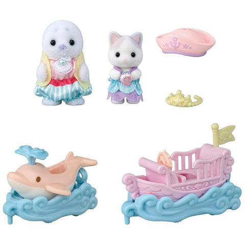 Boat + Dolphin Amusement Park Ride Set