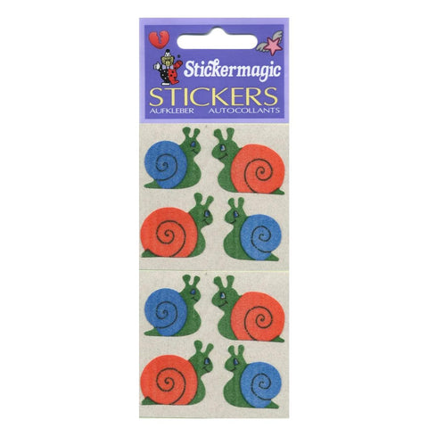 Snails Retro Fuzzy Stickers