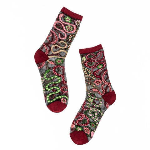 Serpentine Sheer Socks