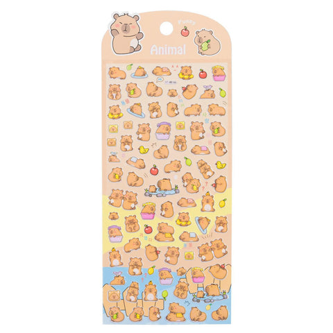 Capybara Puffy Stickers