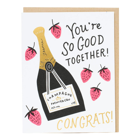 Wedding Congrats Champagne Card