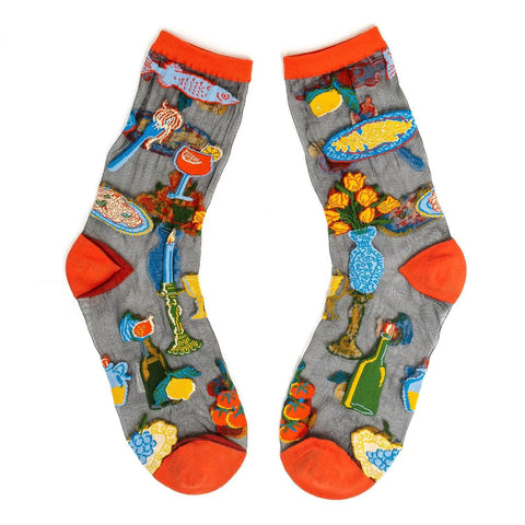 La Dolce Vita Black Sheer Socks