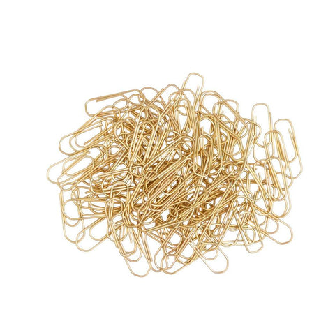 Brass Plated Paper Clips - No. 4, Box of 100
