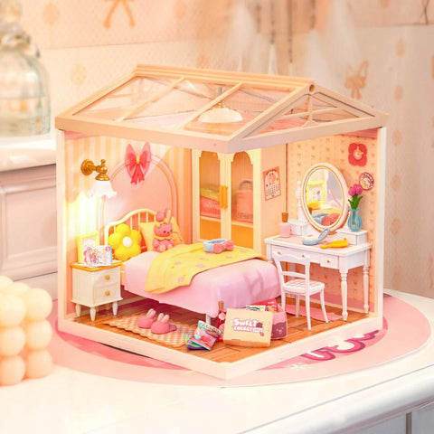 Lovely Pink Bedroom DIY Miniature Kit