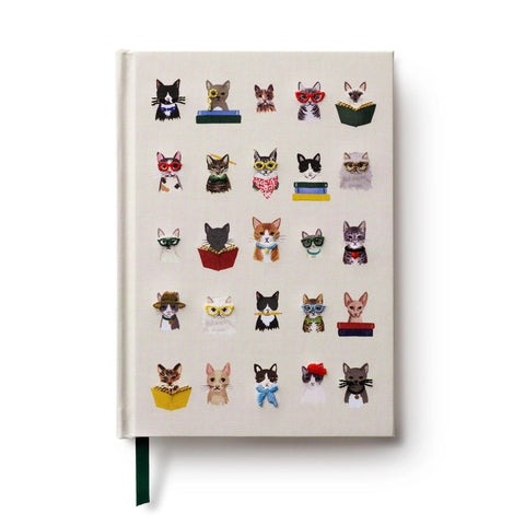 Studious Cats Embroidered Journal