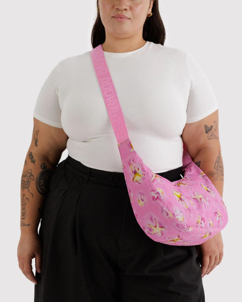 Medium Nylon Crescent Bag: Dancing Star