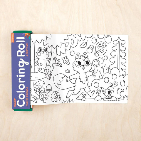Forest Friends Mini Coloring Roll