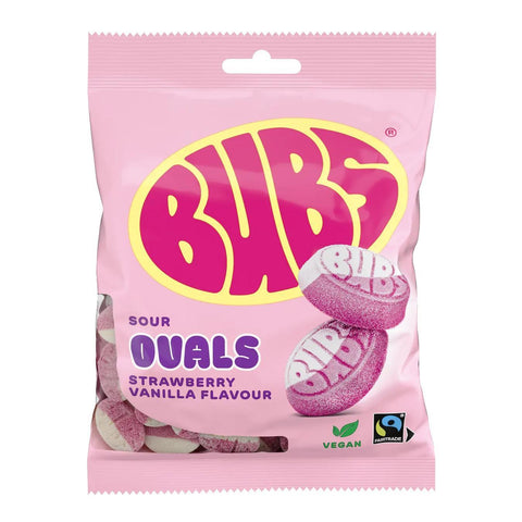 BUBS Strawberry Vanilla Sour Ovals Foam Candy