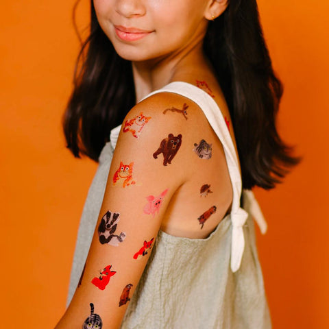 Furry Friends Tattoo Sheets