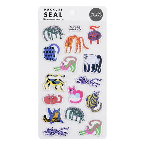 Colorful Cats Puffy Stickers