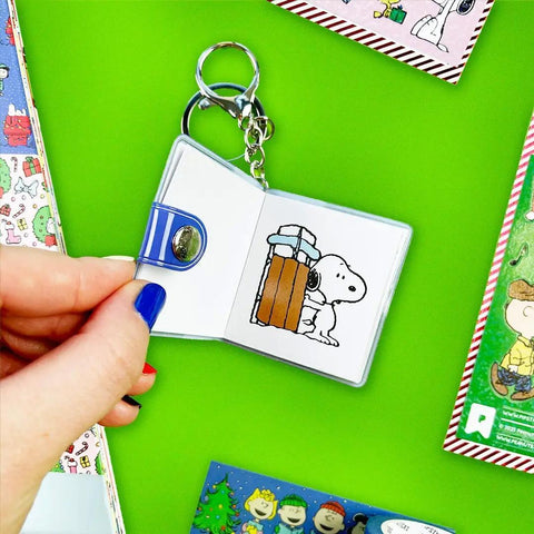 Snowy Snoopy Mini Sticker Book Keychain
