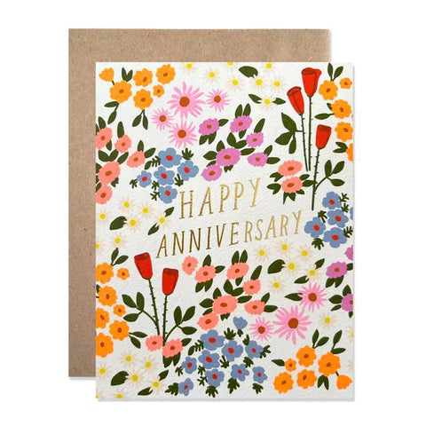 Summer Garden Anniversary Card