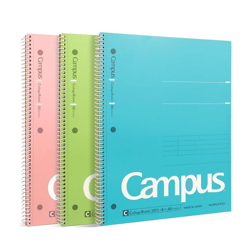 Campus College-Ruled Spiral Notebooks, Original Colors