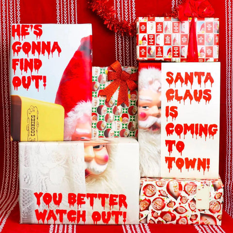 Creepy Santa Mixed Gift Wrap Sheets