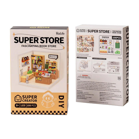 Fascinating Book Store DIY Miniature Kit