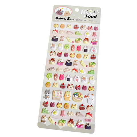 Cat Food Puffy Stickers
