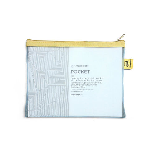 Medium Mesh Pocket, Light Blue