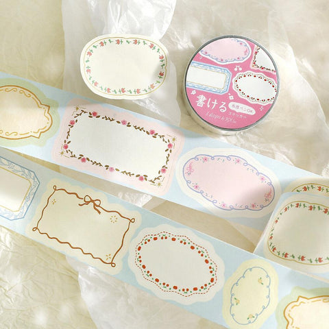 Flower Frame Washi Sticker Roll