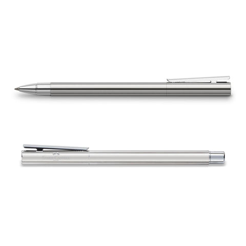 Neo Slim Polished Stainless Steel Rollerball Pen